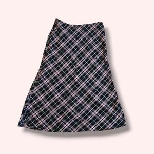 Black and Pink Plaid Skirt
